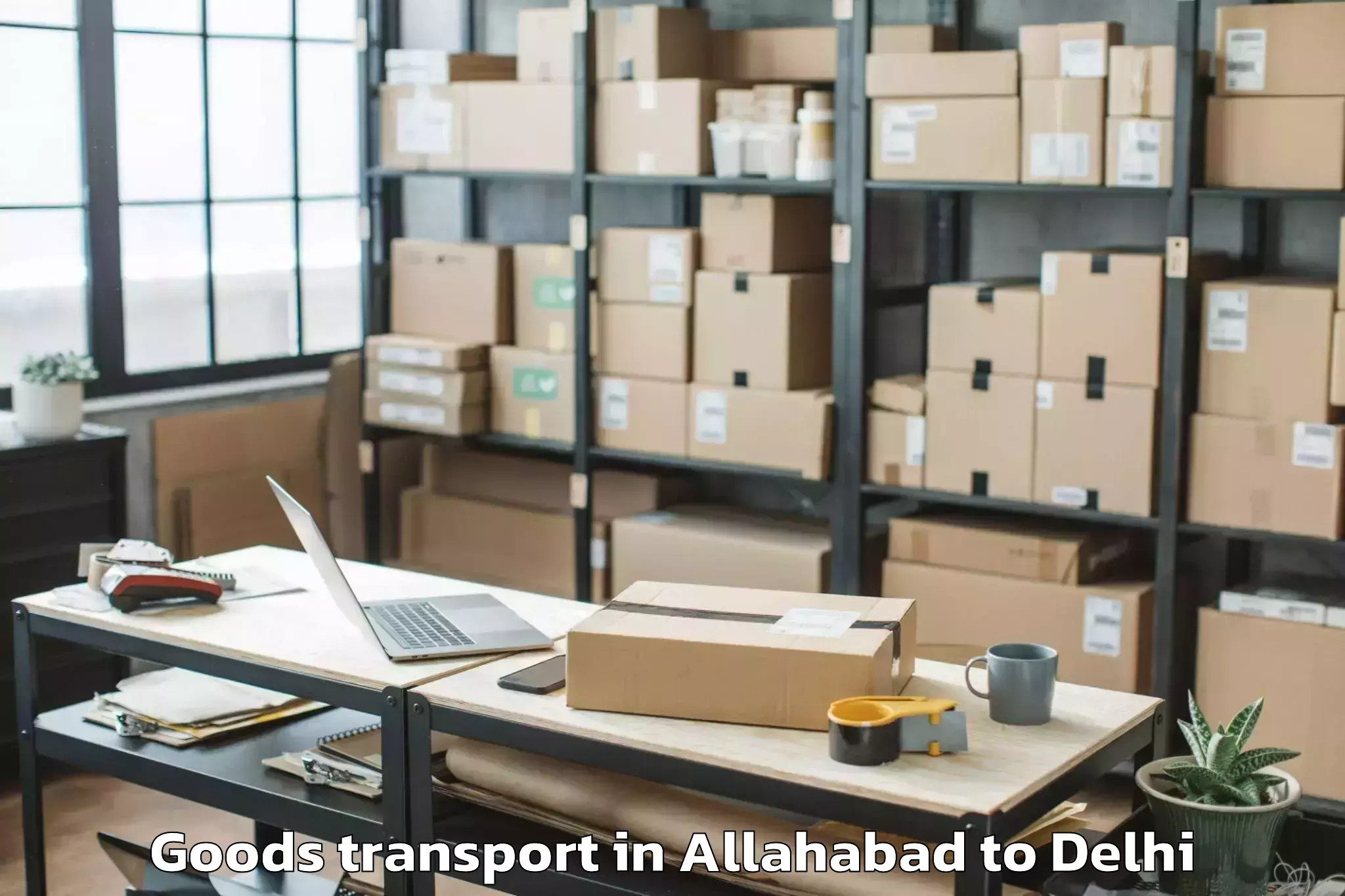 Allahabad to Jawaharlal Nehru University Ne Goods Transport Booking